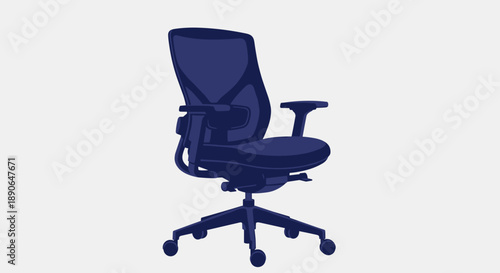 Modern Ergonomic Office Chair with Mesh Back and Adjustable Arms.