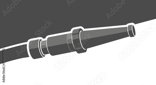 Closeup illustration of a fire hose nozzle and coupling.