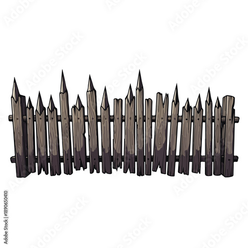 Metal Fence with Sharp Pointed Tips.