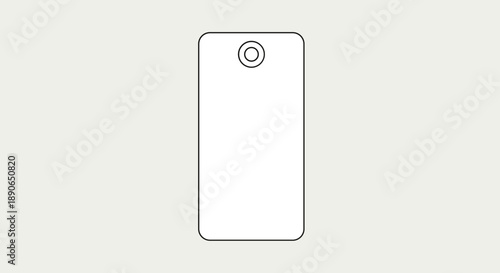 Simple Outline of a Rectangular Tag with a Hole.