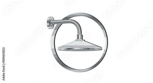 Modern Circular Shower Head Fixture with Elegant Design.