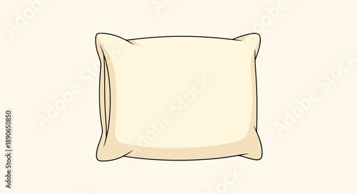 A simple illustration of a soft comfortable pillow.