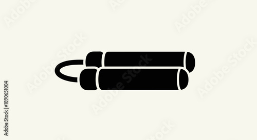 Black Silhouette of a Dynamite Stick Bundle.