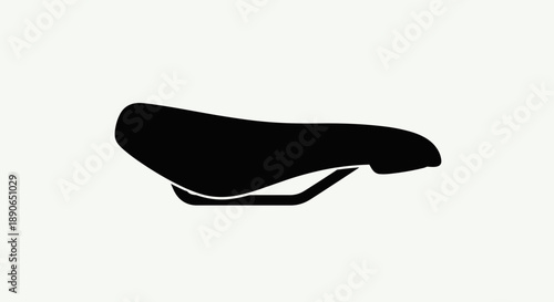 Black silhouette of a bicycle saddle on a white background.