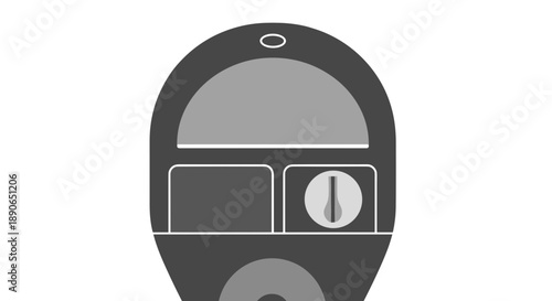 Closeup illustration of a digital parking meter device.