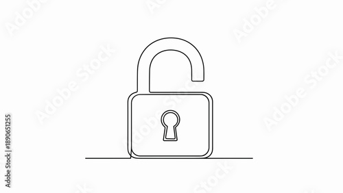 Open padlock icon symbolizing security and access unlocked.