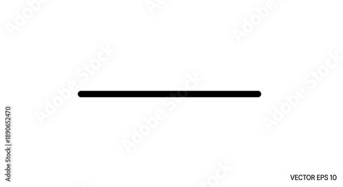 Simple Horizontal Line Graphic Element for Design.