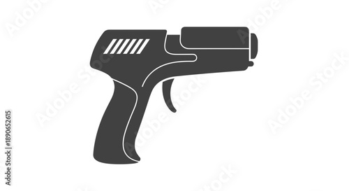 Stylized Silhouette of a Futuristic Handheld Device.