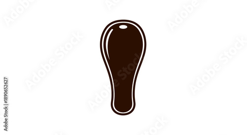 Dark Chocolate Drip Isolated on White Background.