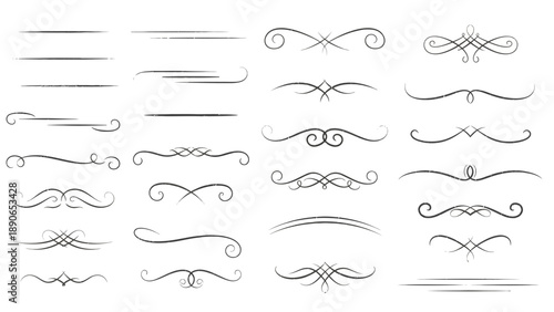 Elegant Hand Drawn Swirls and Flourishes Collection.