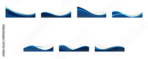 Business abstract wave line frame. Wavy curve background with gold line for footer, header, flyer, promotional banner. Vector isolated.