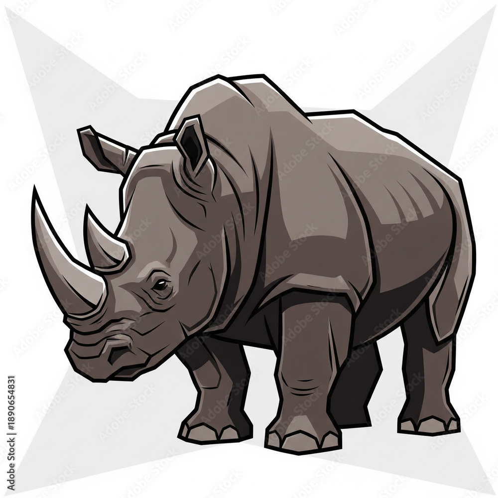 Obraz premium rhino isolated on white