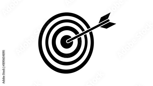 Target with Arrow Symbolizing Focus and Success.