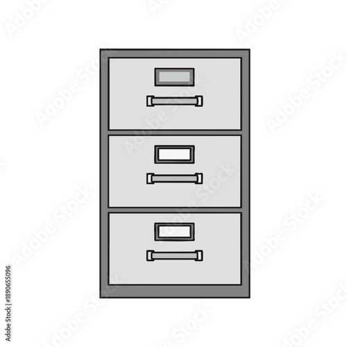 Three drawer Filing Cabinet Icon