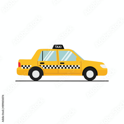 Yellow Taxi Cab Illustration