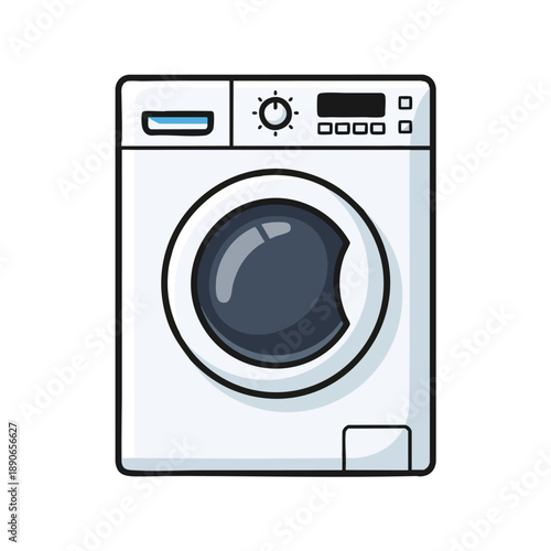 Front Load Washing Machine Clipart