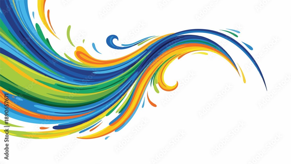 Fototapeta premium Vibrant Swirling Colors in Abstract Motion.
