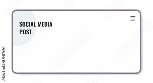 Social Media Post Template Blank Space.