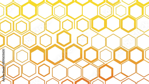 Yellow to Orange Hexagon Pattern Gradient.