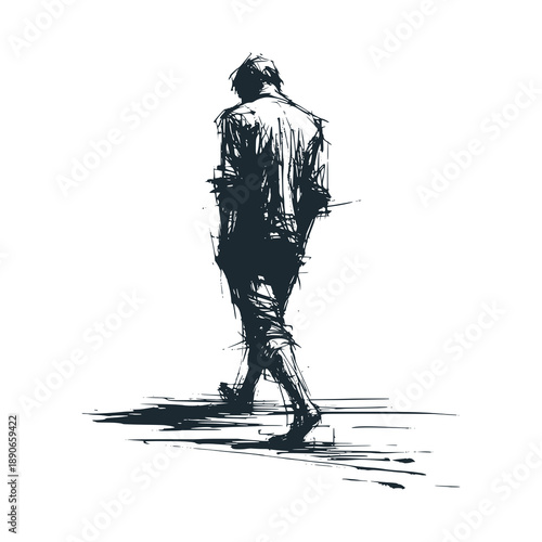 A lone figure steps forward