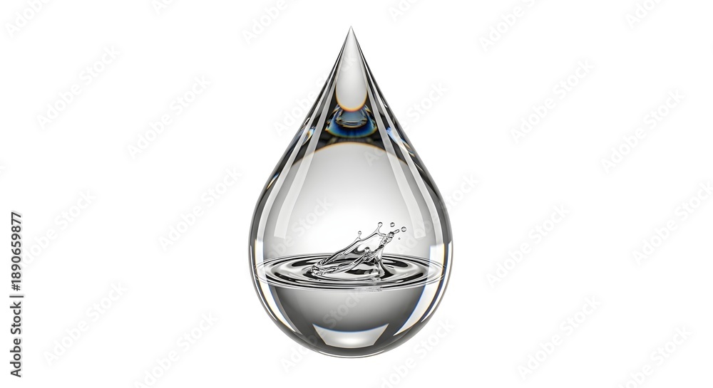 Obraz premium World Water Day A clear and captivating droplet of water, symbolizing purity and freshness