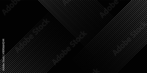 Black background with shiny diagonal lines wallpaper, Black and grey metallic abstract tech geometric linear background.