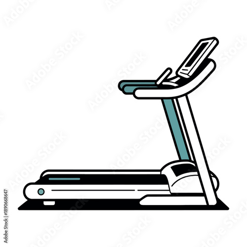 A modern treadmill for indoor exercise and fitness training