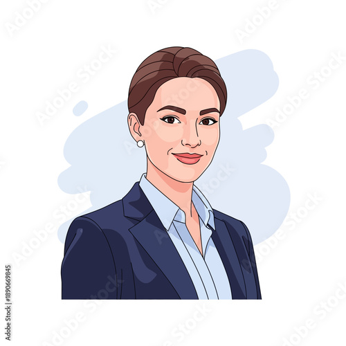 Professional Woman Portrait Illustration