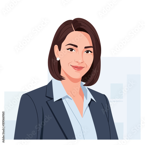 Professional Woman in Business Suit Smiling