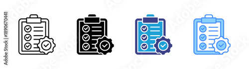 Operation icon set multiple style collection