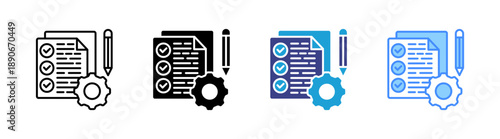 Requirements icon set multiple style collection