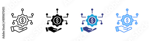 Business Model  icon set multiple style collection