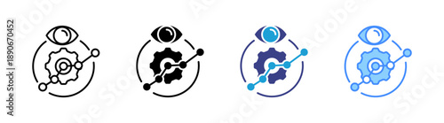 Vision  icon set multiple style collection