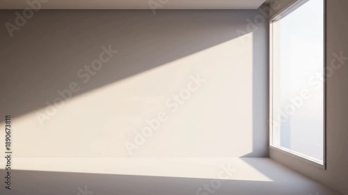 Wallpaper Mural Shadow Play at Dawn Close-up on the subtle interplay of light and shadow cast by an architectural element, like a doorway or a corner, as the first light of dawn slowly spreads across the interior Torontodigital.ca