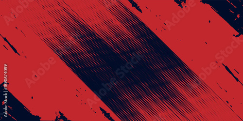 Black and red abstract grunge background with halftone style modern arts grunge sport. eps 10