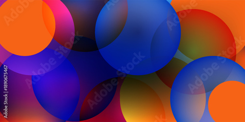 3D colorful abstract background overlap layer on dark space with circles effect decoration. vector Eps 10