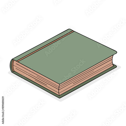 Closed Hardcover Book Illustration