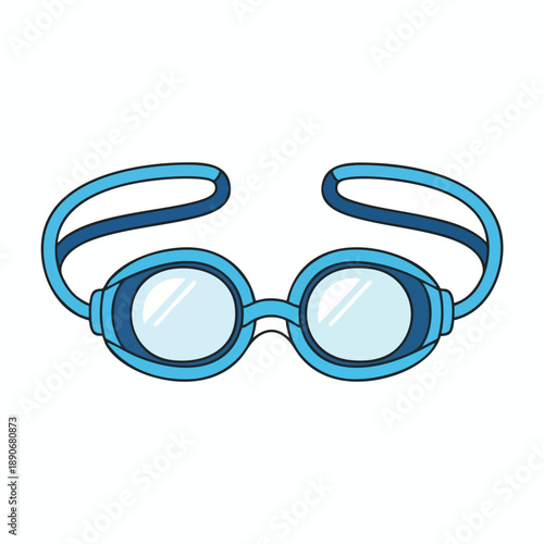 Blue Swimming Goggles Illustration