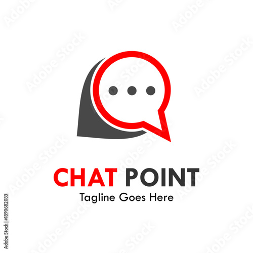Chat point design logo template illustration