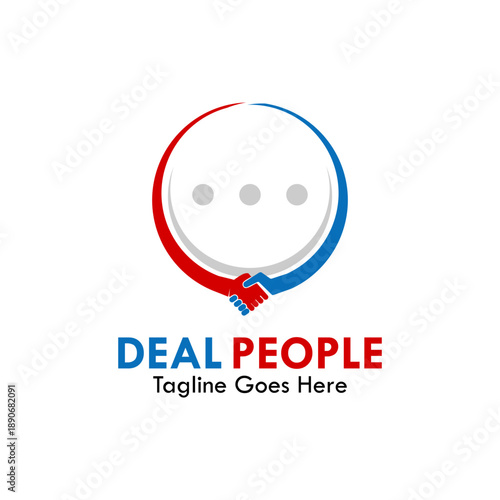 Deal people design logo template illustration