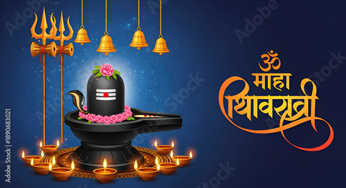 Spiritual Mahashivratri Background. Happy Mahashivratri