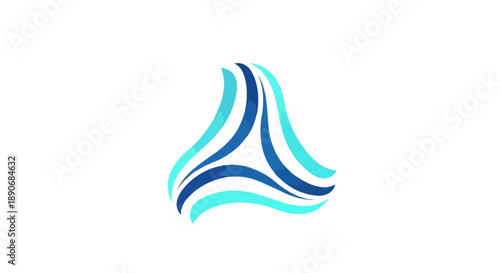 Abstract Blue and Turquoise Logo Design Element.