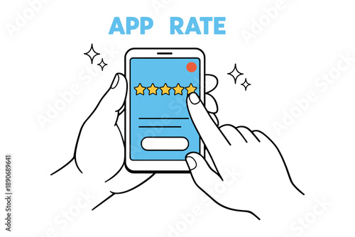 User rating app interface with star feedback on smartphone