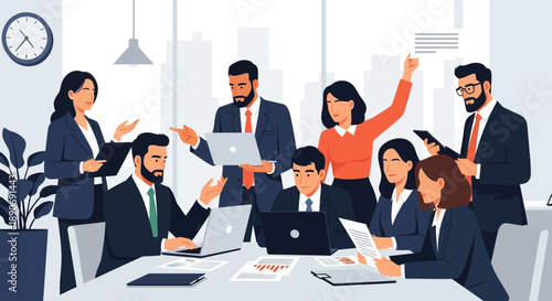 Business Team Meeting Corporate Professionals Discussing.