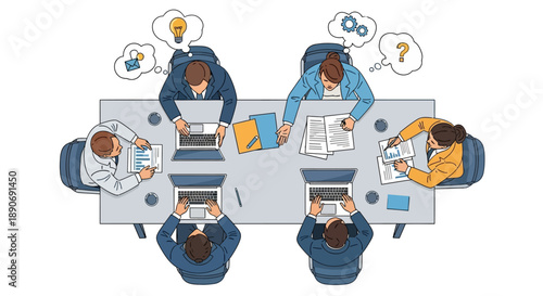 Business Team Meeting Around Table.