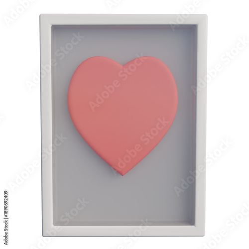 A framed heart