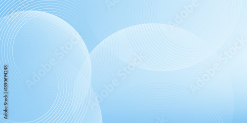 Blue white modern abstract background, Digital technology futuristic line circle nternet network connection, cloud cyber information communication.