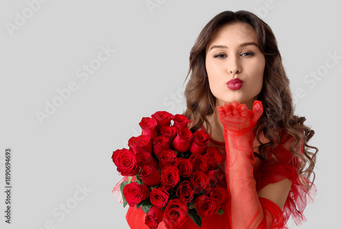 Beautiful young woman with ...