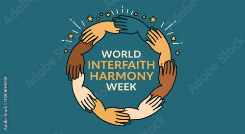 Diverse Hands United in Harmony Circle.