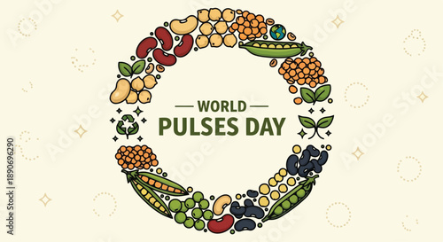 Colorful Pulses Arrangement for World Pulses Day.
